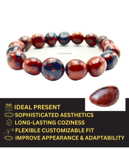 Mahogany Obsidian - 8mm beads, tumbal stretchable bracelet