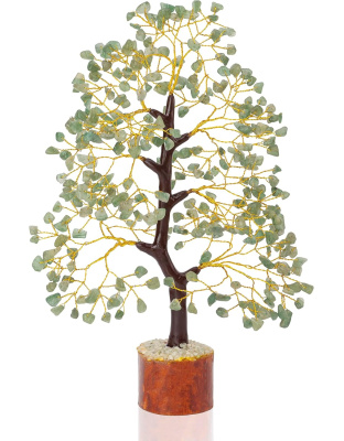 Green Aventurine -300 chips (Golden Wire) Tree