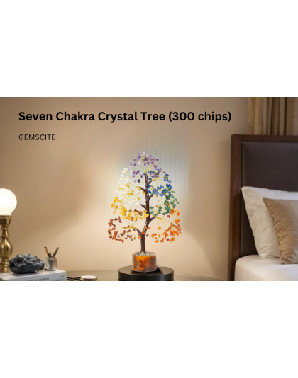 7-Chakra -300 chips (Golden Wire) Tree