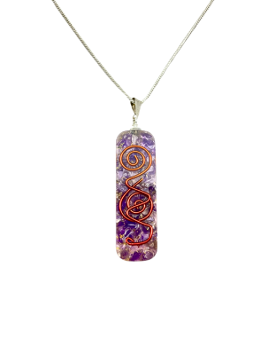 amethyst orgonite pendent