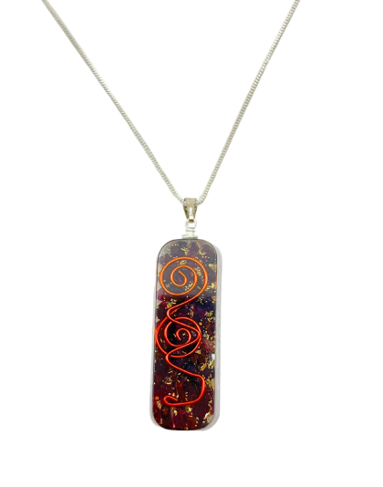 garnet orgonite pendent