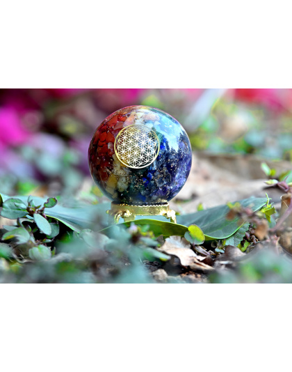 Seven Chakra Flower Of Life Ball