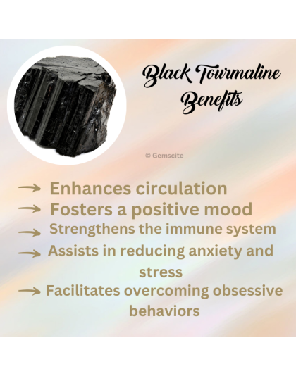 Black Tourmaline With Necklace pyramid