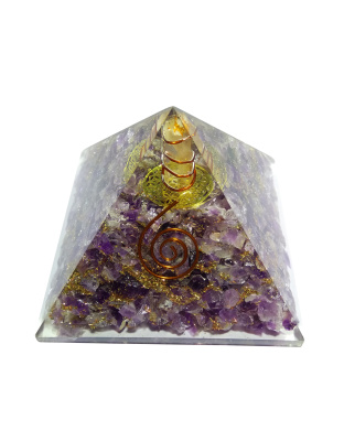 Amethyst Tree Of Life Orgone Pyramid