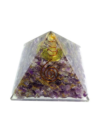 Amethyst Tree Of Life Orgone Pyramid