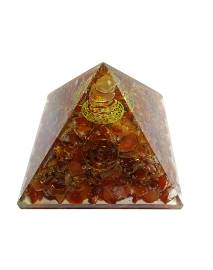 Cornelian Tree Of Life Orgone Pyramid