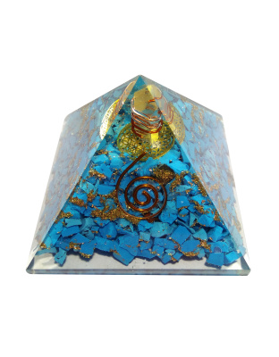 Turquoise Tree Of Life Orgone Pyramid