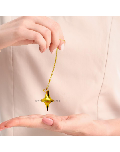 Gold Disc Cone Metal Pendulum