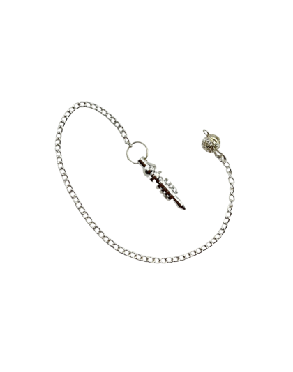 Silver double 4 Ring Metal Pendulum