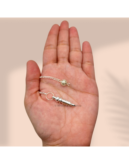 Silver double 4 Ring Metal Pendulum