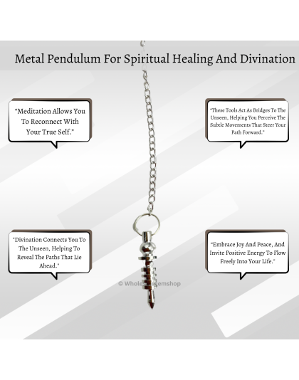 Silver double 4 Ring Metal Pendulum
