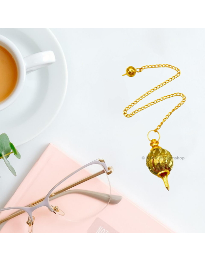 Gold Hanuman Mace Metal Pendulum