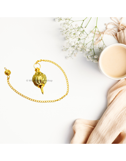 Gold Hanuman Mace Metal Pendulum