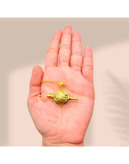 Gold Hanuman Mace Metal Pendulum