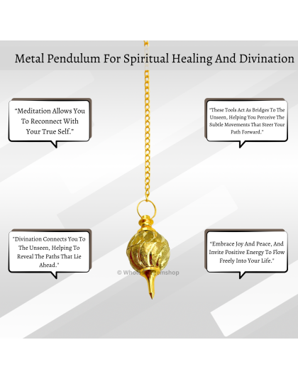 Gold Hanuman Mace Metal Pendulum