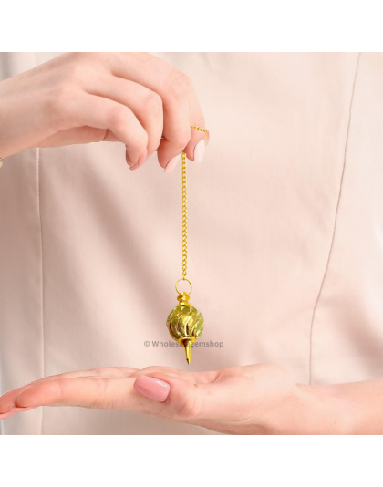 Gold Hanuman Mace Metal Pendulum
