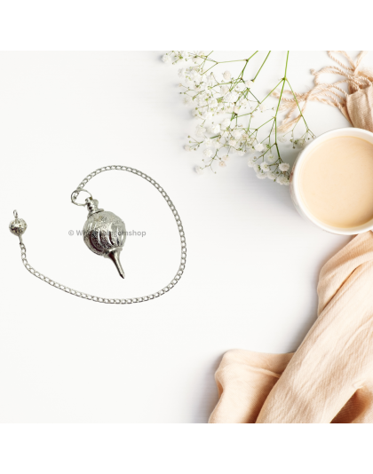 Silver Hanuman Mace Metal Pendulum