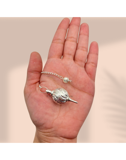 Silver Hanuman Mace Metal Pendulum