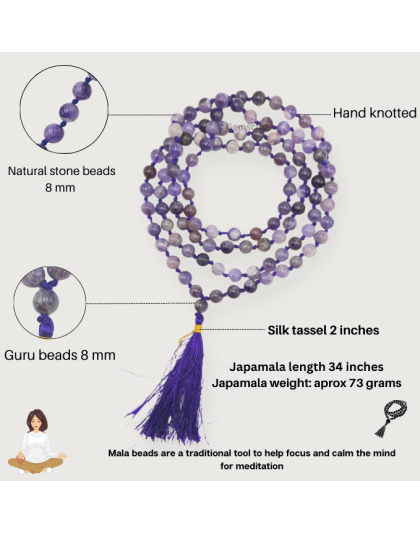 Amethyst Jap Mala
