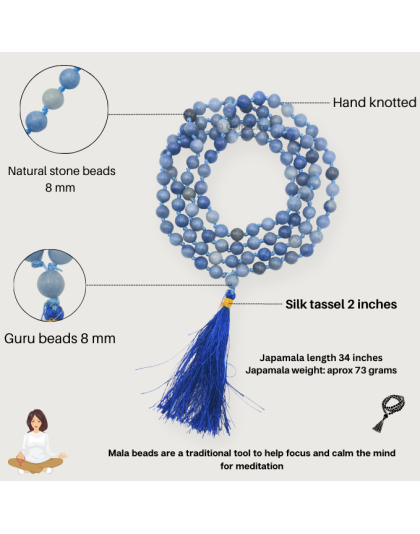 Blue Aventurine Jap Mala