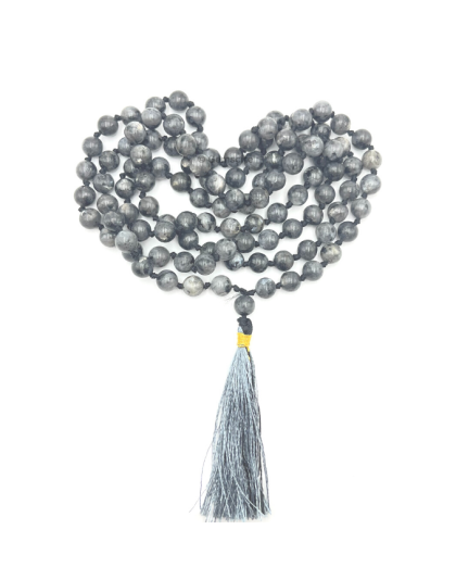 Larvikite (Black Labradorite) Jap Mala