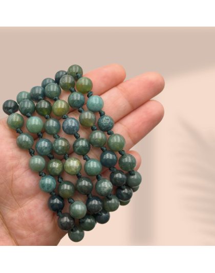 Moss Agate Jap Mala