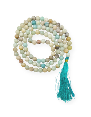 Amazonite Jap Mala (Hand Knotted)