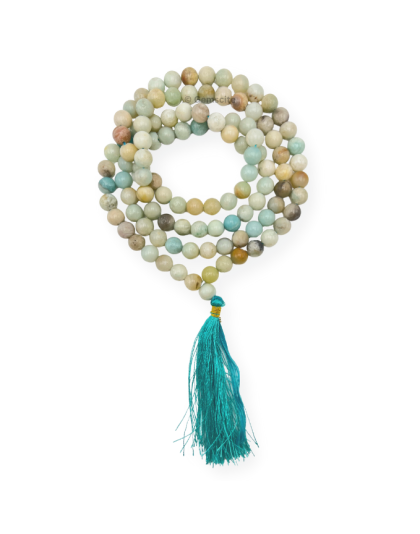 Amazonite Jap Mala (Hand Knotted)