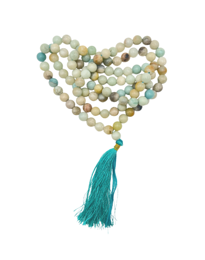 Amazonite Jap Mala (Hand Knotted)