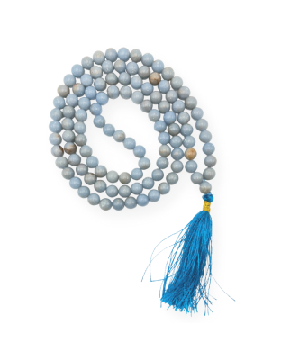 Angelite Jap Mala (Hand Knotted)