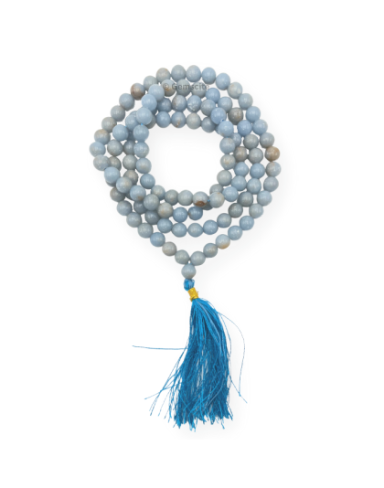 Angelite Jap Mala (Hand Knotted)