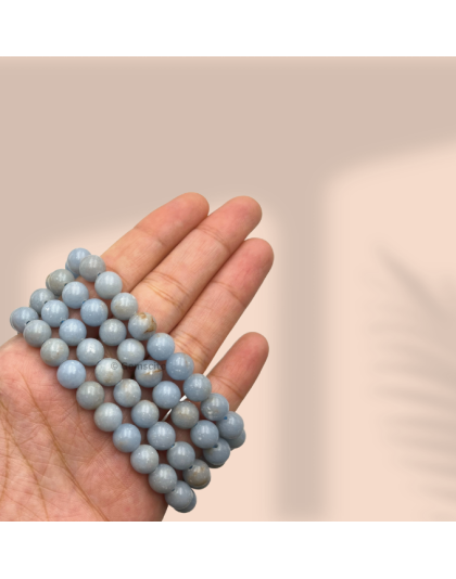 Angelite Jap Mala (Hand Knotted)