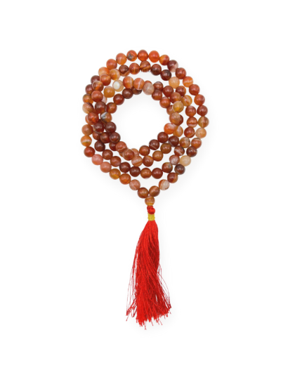 Carnelian Jap Mala (Hand Knotted)