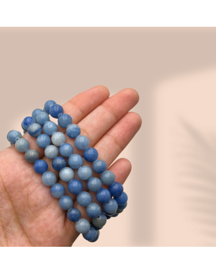Blue Aventurine Jap Mala (Hand Knotted)