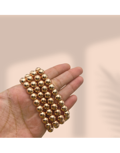 Copper Hematite Jap Mala (Hand Knotted)