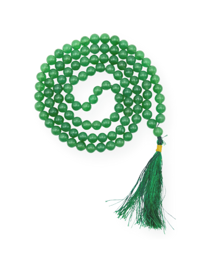Green Aventurine Jap Mala (Hand Knotted)
