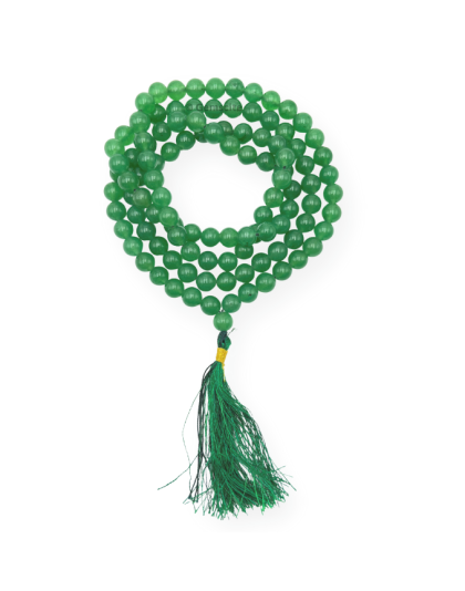 Green Aventurine Jap Mala (Hand Knotted)