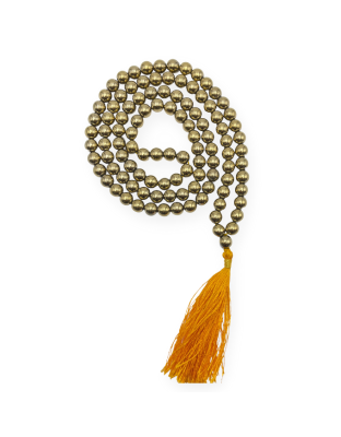 Golden Hematite Jap Mala (Hand Knotted)