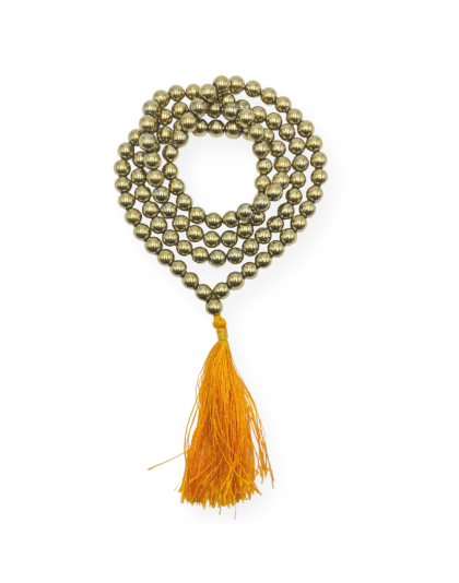 Golden Hematite Jap Mala (Hand Knotted)