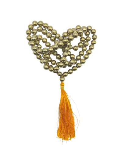 Golden Hematite Jap Mala (Hand Knotted)