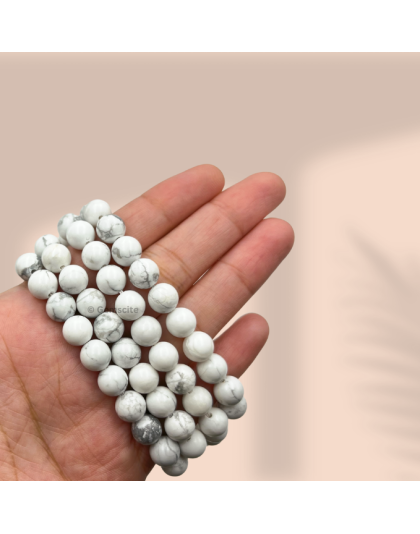 Howlite Jap Mala (Hand Knotted)