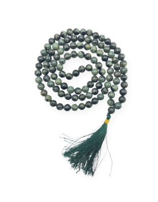 Kambaba Jasper Jap Mala (Hand Knotted)