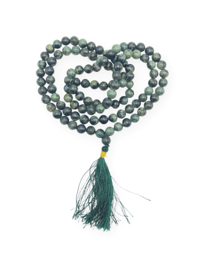 Kambaba Jasper Jap Mala (Hand Knotted)