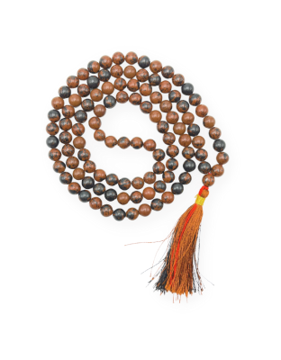 Mahogany Obsidian Jap Mala (Hand Knotted)