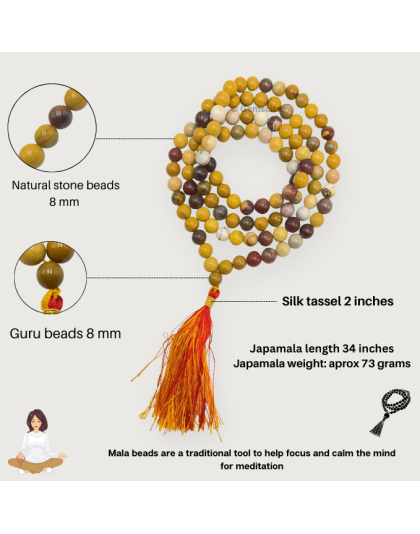 Mookaite Jasper Jap Mala (Hand Knotted)