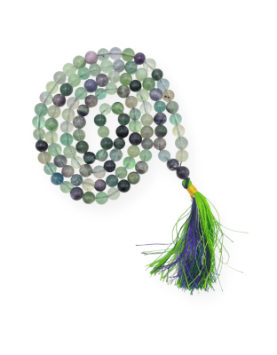 Multi Fluorite Jap Mala (Hand Knotted)