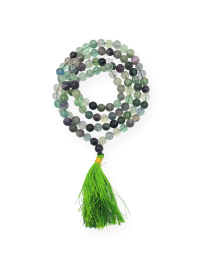 Multi Fluorite Jap Mala (Hand Knotted)