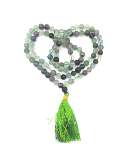 Multi Fluorite Jap Mala (Hand Knotted)