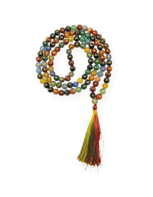 Multi Padme Hum Jap Mala (Hand Knotted)