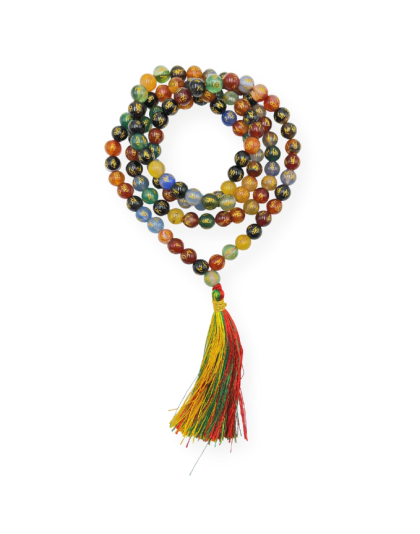 Multi Padme Hum Jap Mala (Hand Knotted)